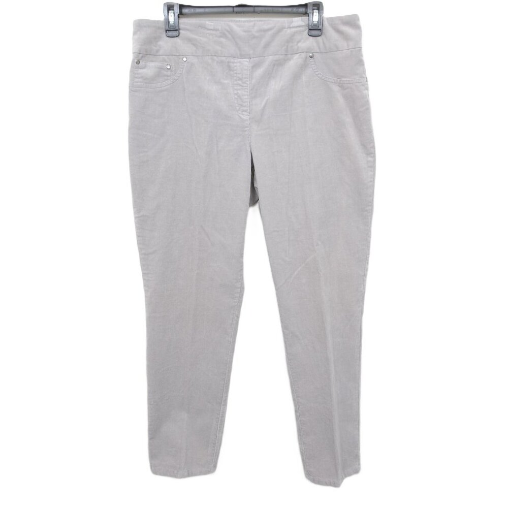 Ruby Rd. Plus Size 14 Grey Cotton Stretch High Rise Jeans Pants